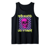 You're Beautiful Like A Flower - Lovely Saying Skull Graphic Tank Top