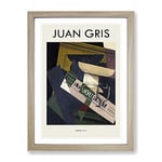 Journal By Juan Gris Exhibition Museum Painting Framed Wall Art Print, Ready to Hang Picture for Living Room Bedroom Home Office Décor, Oak A4 (34 x 25 cm)