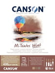 CANSON Mi-Teintes Velvet - Bloc 12 feuilles de papier pastel 24x32-430g/m² - Nuances de brun