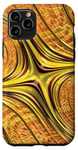 Coque pour iPhone 11 Pro Ensemble mandelbrot jaune doré, orange, marron et brun clair