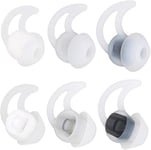 QC30 Replacement Noise Cancelling Double Flange Silicone Earbuds Compatible for Bose QuietControl 30(QC30)/QuietComfort 20(QC20) QC20i/Soundsport Free/SIE2 IE2 IE3 Wireless Headphones (White)