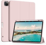 ZOYU Coque iPad Pro 11, Étui pour iPad Pro 11 2021/2020/2018 avec Porte Stylo, Housse Smart Folio avec Prise en Charge du Chargement du Stylet pour iPad Pro 11 Pouces, Automatic Sleep/Wake, Rose