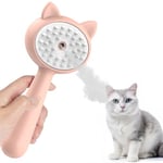 Brosse Chien Chat à Vapeur, 3 En 1 Peigne De Massage En Spray Pour Chats, Brosse à Chat Rechargeable, Avec Réservoir D'eau, Brosse Pour Chats à Poils Courts Et Longs, Idéal Pour Massage,Soin