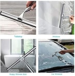 Shower Squeegee,Stainless Steel Window Squeegee Shower Cleaner With Hook 26cm UK