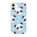 Coque Iphone 12 MINI panda bleu