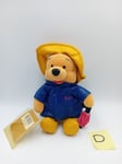 Disney Exclusive Winnie the Pooh Raincoat 8" Plush Soft Toy Beanie Retired W/Tag