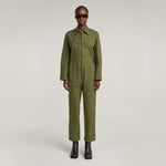 Multi Zip Winter Jumpsuit - Green - Women