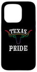 Coque pour iPhone 15 Pro Drapeau arc-en-ciel pour le mois de la Gay Pride du Texas