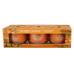 Yankee Candle Fresh Peach Set of 3 Soy Wax Scented Tealight Votive Jar Gift Pack