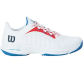 Hurakn Pro W padelskor Dam White/Wilson Red/Deja Vu Blue 4