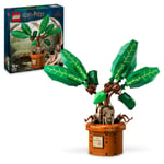 LEGO Harry Potter Mandrake Plant Toy Figure and Pot, Magical Set, Wizarding Worl