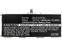 Coreparts Mbtab0039, Batteri, Samsung, Hvit, Litiumpolymer (Lipo), 6800 Mah, 3,8 V