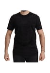 Dolce & Gabbana Mens Black DG Baroque Cotton Crewneck T-shirt material_cotton - Size IT 52 (Mens)