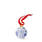 Blue Italian Christmas Bauble - Spokes 7.5cm