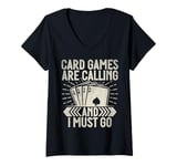 Womens Card Games are Calling and i must go Card Game V-Neck T-Shirt