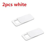 Couverture de WebCam rectangulaire Ultra-mince,autocollant de confidentialité pour IPhone Macbook iPad - Type 2pcs White