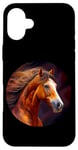 Coque pour iPhone 16 Plus Crinière gracieuse pour cheval de course Nature Force