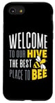 Coque pour iPhone SE (2020) / 7 / 8 Joli jeu de mots humoristique « Welcome To Our Hive Bee Conservation »