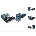 Dbo 484 rg Ponceuse vibrante sans fil 18 v 112 x 102 mm + 2x batterie 6,0 Ah + chargeur - Makita