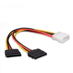 Molex to SATA Power Extension Cable 4 Pin to 15 Pin Female Cable Adapter