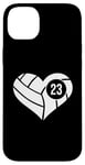 Coque pour iPhone 14 Plus Maillot de volleyball avec cœur numéro 23 Team Mom