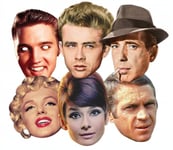 Audrey Hepburn McQueen Humphrey Bogart Marilyn Monroe Dean Elvis Mask Pack