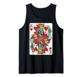 Halloween Zombie King of Hearts Scary Card Design Tank Top