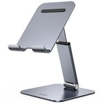 UGREEN iPad Stand Desk Tablet Holder Accessory Adjustable Height Foldable Travel Filming Mount Compatible for iPad 10th 10.9/Pro 13 2024 12.9 11/Air/Mini 6,iPhone 16 15,Galaxy Tab A9+ A8 S9,Surface Go