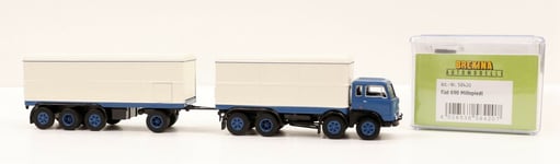 58420 Brekina Truck Fiat 690 Millepiedi with isothermal box in blue sc 1:87