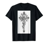 Tattoo Sketch Mexican Art Rose Dia Skull art T-Shirt