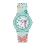 Prinzessin Lillifee Montre Fille Enfant Quartz Analogique, avec Bracelet Textile, Vert, 3 bar Etanchéité, Livrée dans une boîte cadeau Montres, 2037728