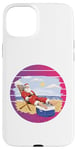 iPhone 15 Plus Santa at the beach jolly Santa lounging on the sand Xmas Case