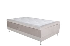 Venture Design Vansbro kontinentalsäng Beige Sammet 120 cm Fast