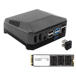 For  4  M.2 Aluminum Case SATA SSD to USB 3.0 Adapter Built-in Cooling1483