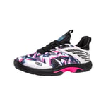 K-Swiss Performance Men's Speedtrac Padel Tennis Shoes, White/Black/NEON Pink, 8.5 UK