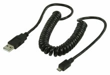 Ex-Pro® 2m Coiled Micro B MicroB USB 2.0 Cable for Garmin Nuvi & Zumo Series