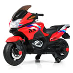 Kids Ride On Motorcycle 12V Electric Battery Powered Ride On Bike w/ LED Lights