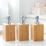 Bamboo Shampoo Dispenser Pump Soap Container Refillable Soap Dispenser  Home