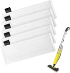 5 Pack Washable Microfiber Steam Cleaner Pads for Karcher EasyFix SC Series