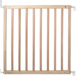 Safetots Simply Secure Barrière de sécurité en Bois, 72 cm - 79 cm, Naturel, Barrière d'escalier en Bois, Barrière de sécurité vissée pour bébé, Élégante et Pratique