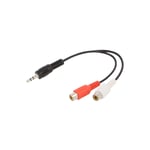 RCA - 3,5mm jack overgang 3,5 mm stereo han - 2 x RCA hun