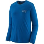 Patagonia Womens L/S Cap Cool Merino Graphic Shirt (Blå (FITZ ROY STRATA: ENDLESS BLUE) Small)