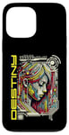 Coque pour iPhone 13 Pro Max Cyber Anime AI Art Micro Puce Ordinateur Futuriste Cyber Girl