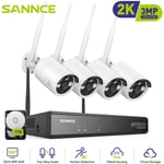 5MP hd Système de caméra de sécurité nvr sans fil caméras WiFi 3MP Stream Accès à distance et alertes de mouvement Micro intégré ai Détection humaine