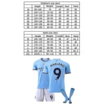 22-23 Ny säsong Manchester City nr 9 Haaland Jersey Dräkt zV M(170-175CM)