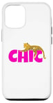 iPhone 12/12 Pro Animal Letters Red Rose Chic,Chic Writing, Leopard Climbing Case