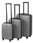 Dunlop Travel Set de Bagages, 65 cm, 120 L, Argent