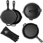 Pitboss - Kit 6 accessoires de cuisson en fonte pour le barbecue Pit Boss