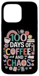 Coque pour iPhone 14 Pro Max Fan de 100 Days of Coffee Teacher