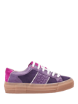 Moda in Pelle Amande Suede Chunky Trainers, Purple